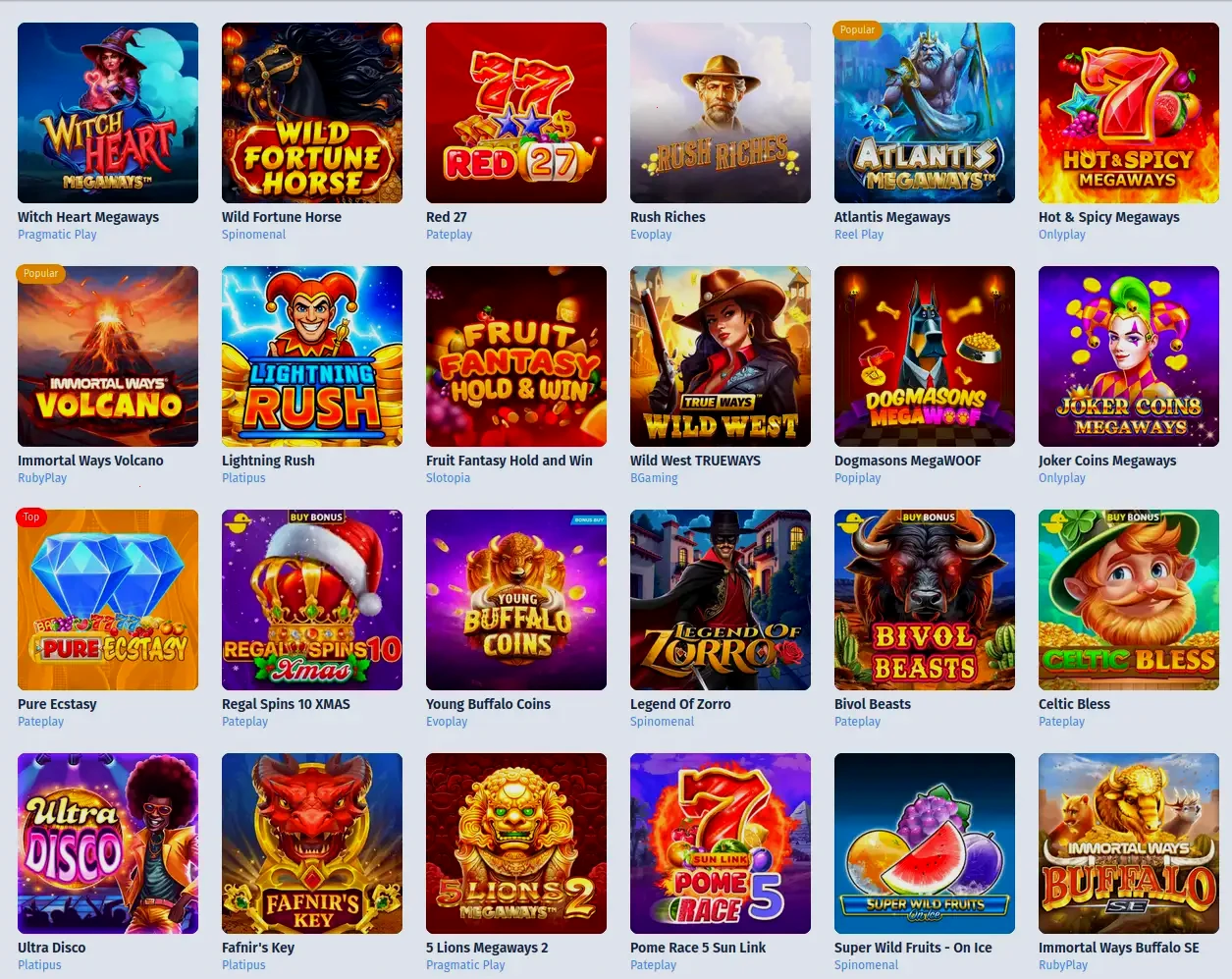Beep Beep Casino Spielangebot