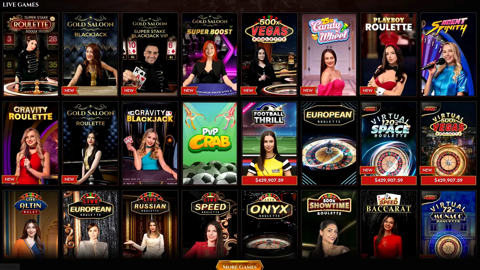 Beep Beep Casino App Spielübersicht auf dem Smartphone